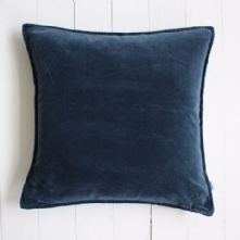 Midnight Blue Velvet cushion 50 x 50